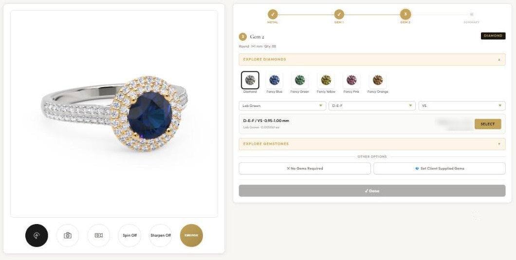 Step 6: Accent Stones, Priced Automatically in 247CadControl